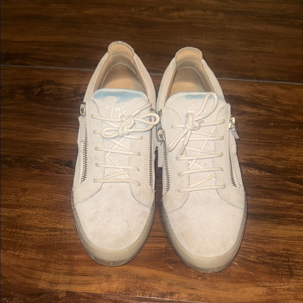 Giuseppe Zanotti Beige Low-Top Sneakers